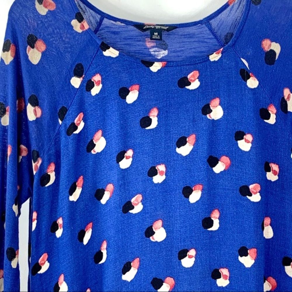 Lucky Brand Blue Print Top - Picture 2 of 11